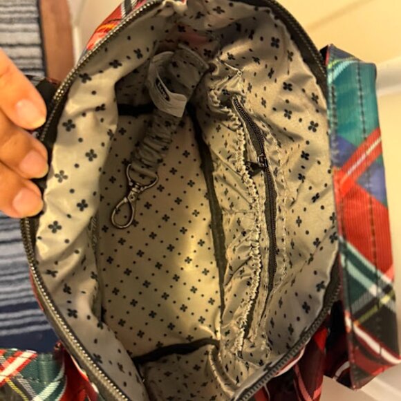 LUG small crossbody tote with handles Tartan plaid mini Dory - Picture 5 of 8